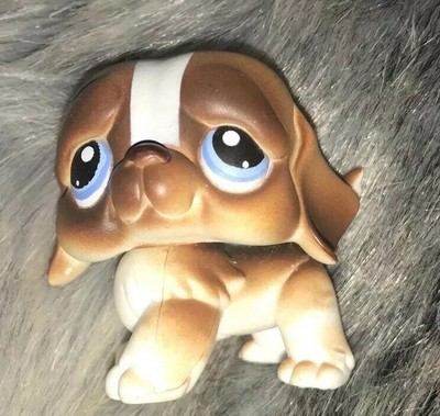Figurine Littlest Pet Shop Chien Saint Bernard #76 - Hasbro - Occasion