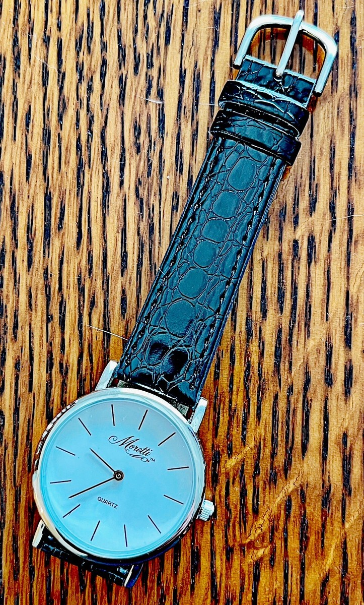 Lot De 3 Montres Homme Quartz - Moretti & Ameridge - Acier Inoxydable - Style Habillé - New Old Stock