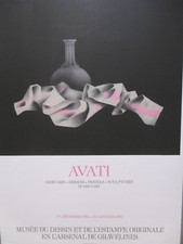 AVATI Mario Original Litho Poster 84 Gravelines Black Way Still Life