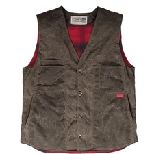 Stormy Kromer Men's Waxed Cotton Vest w/Lining, Dark Oak, XL