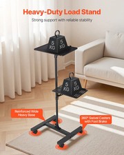Projector Stand, 2 Shelves Laptop Floor Stand, Projector Stands Table with Adjus
