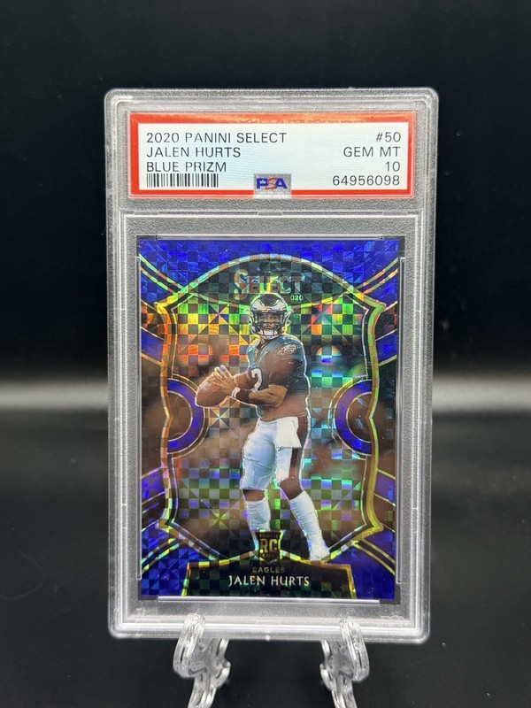 2020 Panini Select Jalen Hurts RC Blue Prizm Concourse /175 - PSA 10 - LOW POP