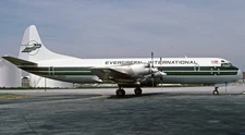 Lockheed L-188 Electra Evergreen International Airlines Desk Wood Model 1/100