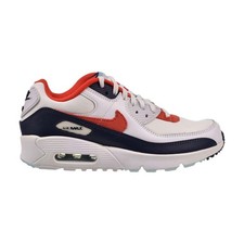Nike Air Max 90 USA Denim GS Big Kids' Shoes White-Chile Red DJ5177-100