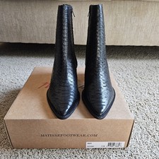 Matisse Caty Snake Pointed Toe Zippered Booti...
