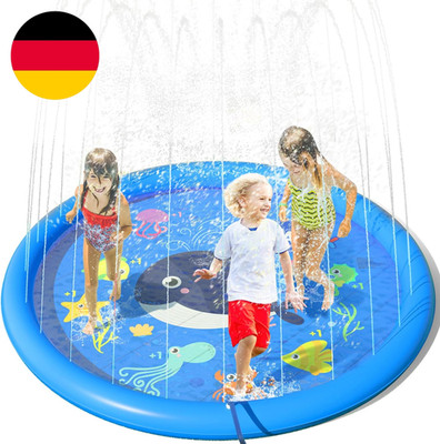 Peradix Splash Pad,170Cm Sprinkler Wasser-Spielmatte Anti-Rutsch Splash Play Mat