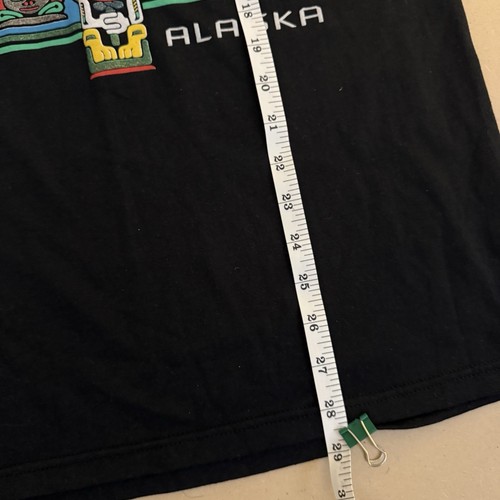 Camiseta Tótem Pole Vintage Alaska - Etiqueta Tultex Estilo Años 90 Gráfico - Negra Talla M - Imagen 5 de 6