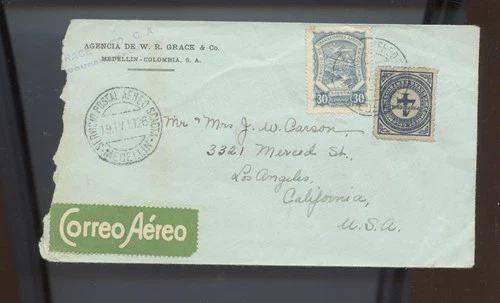 ? Aereo SCADTA airmail Colombia to USA 1926 cover