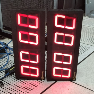 Lot of 2 MASTERCLOCK NTDS44 Network POE NTP Time Protocol LED Display Clock