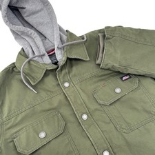 Dickies Hoodie Jacket Mens Size M Green Workwear Work Chore Insulated Canvas