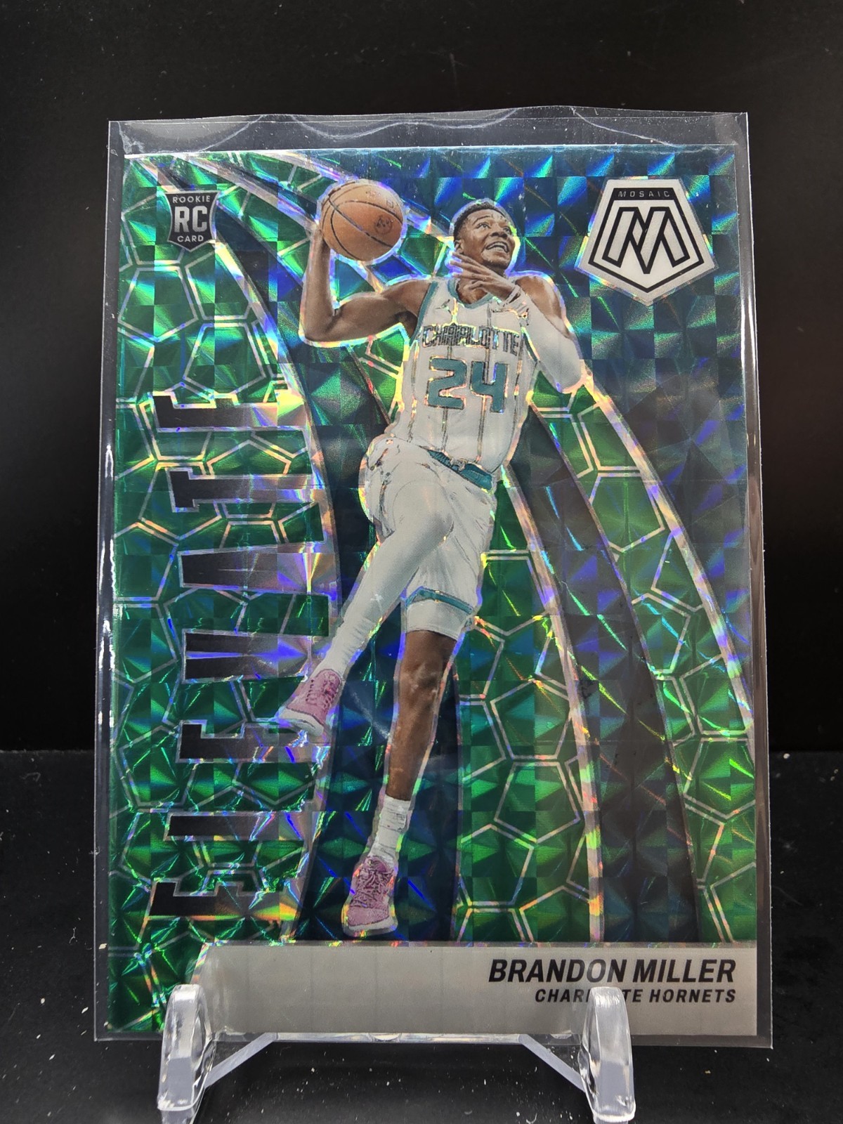 D177 - 2023-24 Panini Mosaic - Brandon Miller #17 - Elevate - Green Mosaic