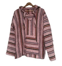 Unisex Red Pink Mexican Baja Hoodie - Sz XL