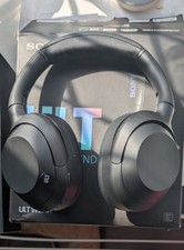 Sony ULT WEAR WH-ULT900N Wireless Noise Cancelling Headphones Black Case Cables