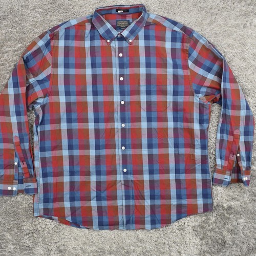 Pendleton Herren 2XL Hemd mit Knöpfen Langarm kariert mehrfarbig Bridgeport kariert C