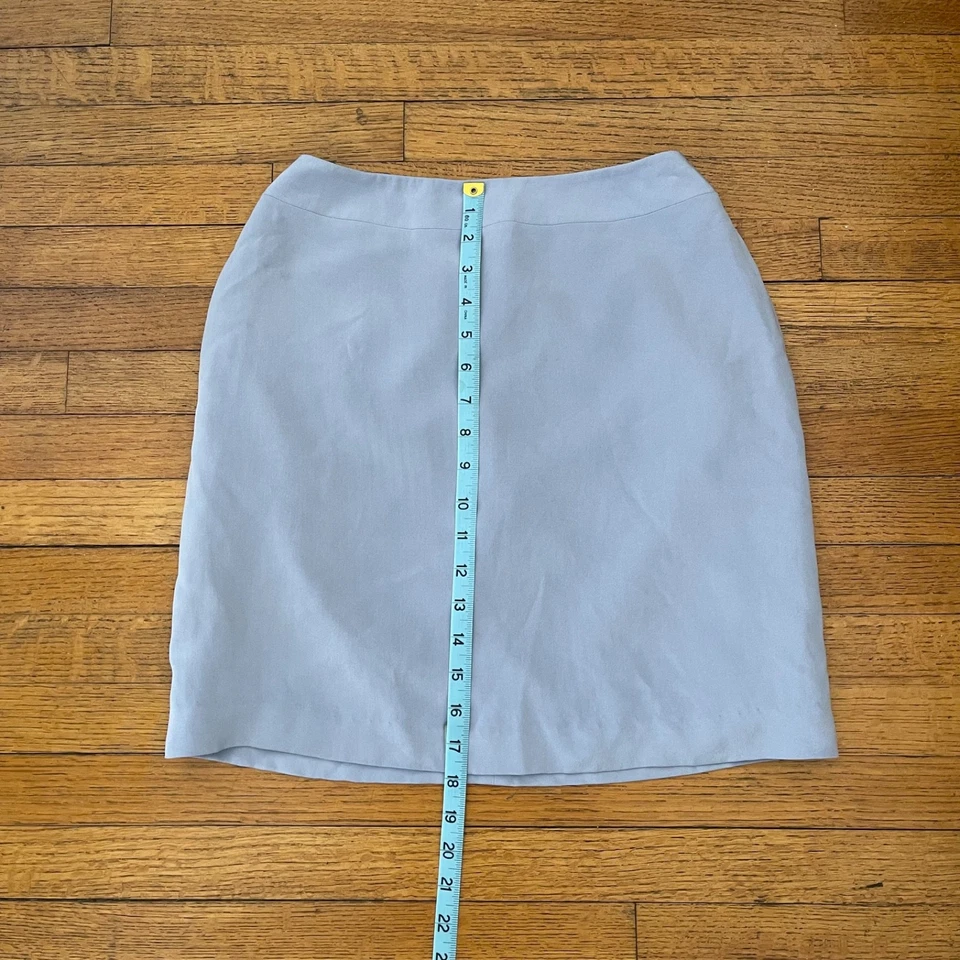 Minifalda Hugo Buscati 100 % seda talla 4 lavanda cremallera trasera vintage Y2K elegante Foto 3 de 4