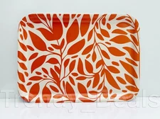 Ikea HOSTAGILLE Small Serving Tray, Orange Leaves 8" x 11" - NEW