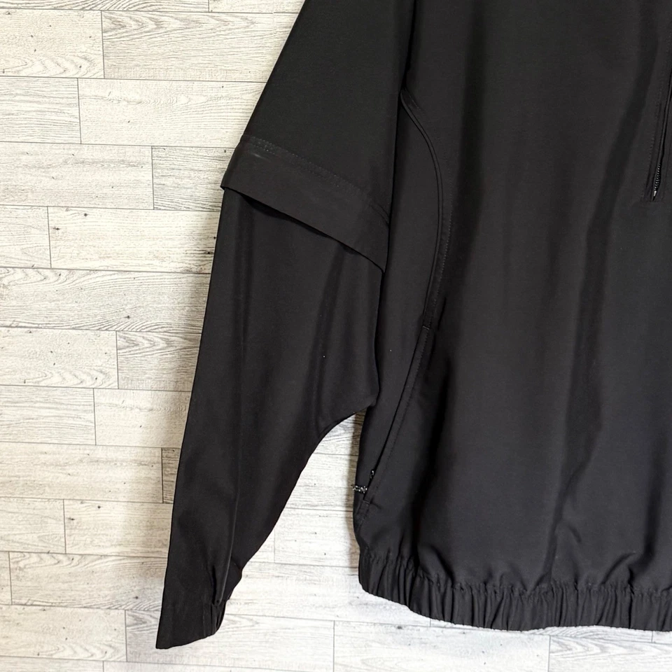 Cutter Buck CB  Large WindTec Black 1/4 Zip Pullover Jacket Bank LOGO - Image 3 of 4