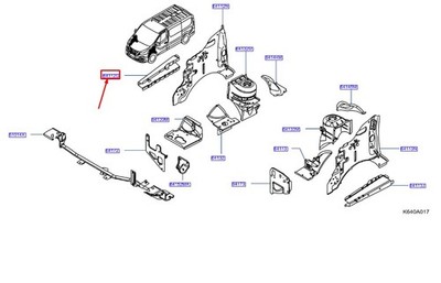 Nissan Primastar X82 Verkleidung Verstärkung vorne rechts 6411400Q0C NEU ORIGINAL