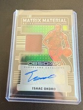 2024-25 Obsidian ISAAC OKORO Matrix Material Patch AUTO /99 • #MM-IOC  CAVS