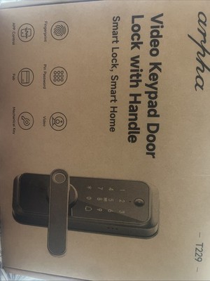 ARPHA Smart Door Lock with Wi-Fi Video Camera, Doorbell, and Fingerprint Keypad