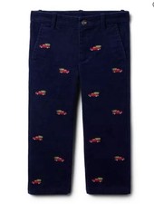 Janie And Jack Boys Holiday Embroidered Corduroy Pants, Size 6