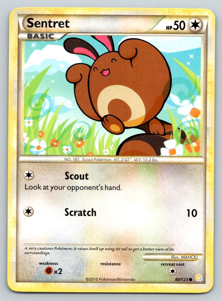 SENTRET 80/123 C HEARTGOLD & SOULSILVER POKEMON HP MAHOU