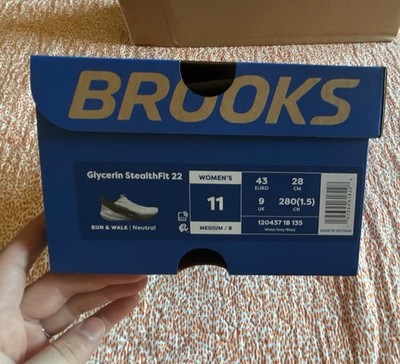 Brooks Glycerin StealthFit 22 Women s Running Shoes White/Grey/Black Knit Low