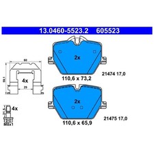 Satz Bremsbeläge Bremsklötze hinten für BMW Z4 G29 | 23846432