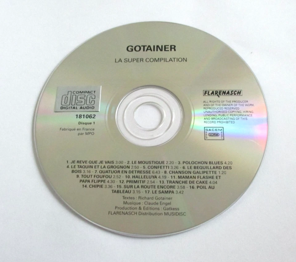 RICHARD GOTAINER - RARE CD X 2 "LA SUPER DOUBLE COMPILATION" - Photo 3/4