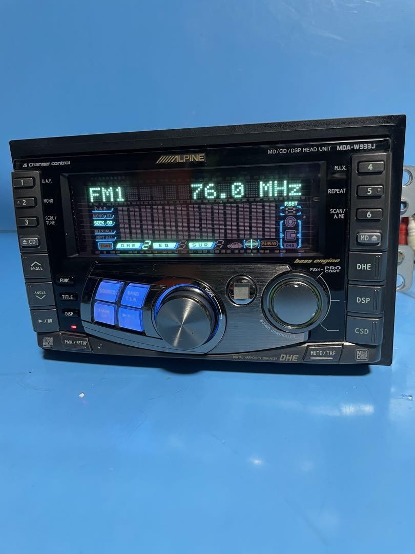 アルパイン　ALPINE MDA-W933J ALPINE MDA-W933J CD MD PLAYER AUX CAR AUDIO 2DIN DECK
