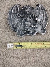 Dragon and Warrior Belt Buckle