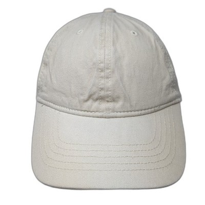 Unbranded Slideback Baseball Cap Beige One Size Adjustable Vented Holes Blank