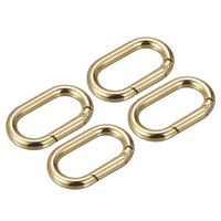 "Feder Ovaler Ring,4Stk 1,61\" Trigger Feder SchlüSselanhäNger Schnalle,Gold Tone"
