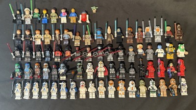 LEGO Star Wars 78 Minifigure Lot HUGE! Sith, Jedi, Clones