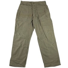 Vintage Glenn Berry Pants Tag Mens 34x29 Green Cotton Sateen Utility Army OG-107