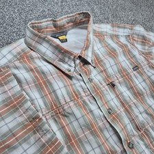 Eddie Bauer Travex Shirt Men's LT Large Tall Plaid Performance Hiking Button-Up
