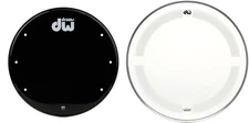 DW Vented Resonant Black Bass Drumhead - 22 inch + DW DRDHCC10 Value Bundle