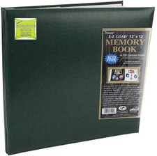 Pioneer, Green Leatherette Postbound Album, 12" x 12", scrapbook