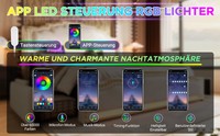 Polsterbett 140X200 Beige Samt 4 Schubladen Led USB-C Lattenrost