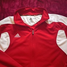 Adidas XL Climalite Scorch Full Zip Jacket Red/White 438