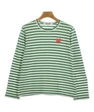 PLAY COMME des GARCONS T-shirts/Cut & Sewns GreenxWhite(Border) L 2200616445211