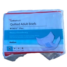 Cardinal Health Quilted Adult Briefs Wings Plus Medium 32" - 44" CA of 12
