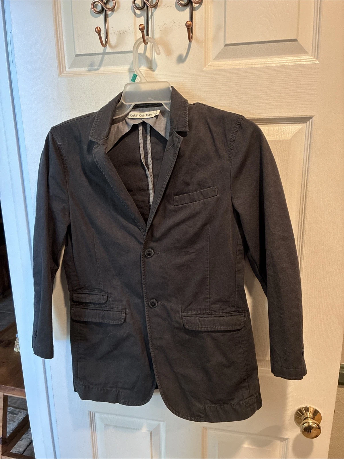 Calvin Klein Jean Jacket / Small / Charcoal Gray / Western Type Looking