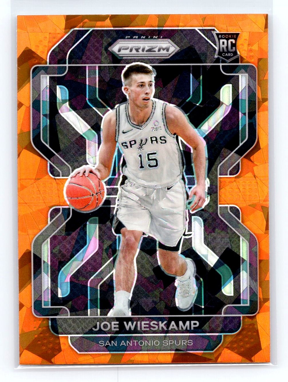 2021-22 Panini Prizm #322 Joe Wieskamp Orange Ice RC Rookie