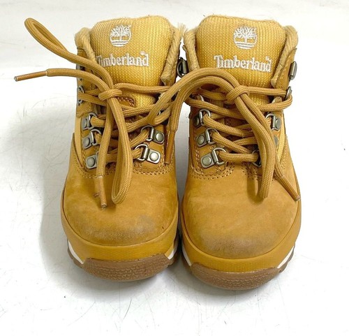 Toddler Boys Timberland Euro Hiker Outdoor Boots Wheat Tan Nubuck 96875 Sz 10