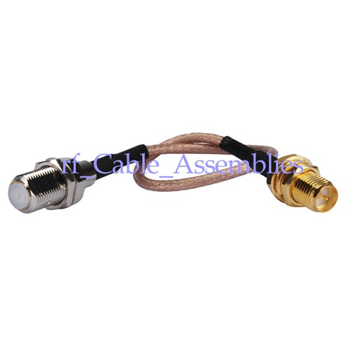 Cable coleta adaptador mamparo conector hembra a RP-SMA 2xF RG316 15 cm para inalámbrico - Imagen 1 de 3
