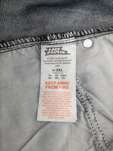 No Fear Skater Shorts Mens XXL Blue Denim Cargo Pockets Long Shorts 2XL - Picture 14 of 15