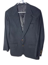 Igelman & Co 100% Cashmere Mens Blazer Black Made In USA See Measurements