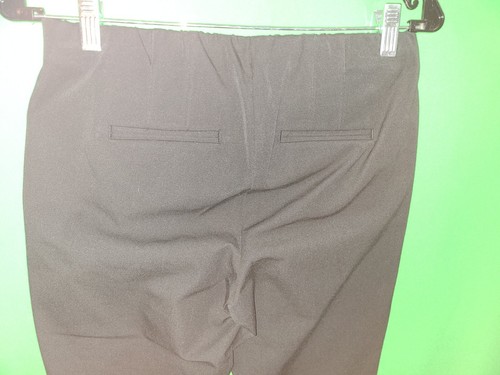 7922) NWOT J JILL 4 Petite Premium Bi Stretch black heavy cotton pants crop 4P - Picture 7 of 8
