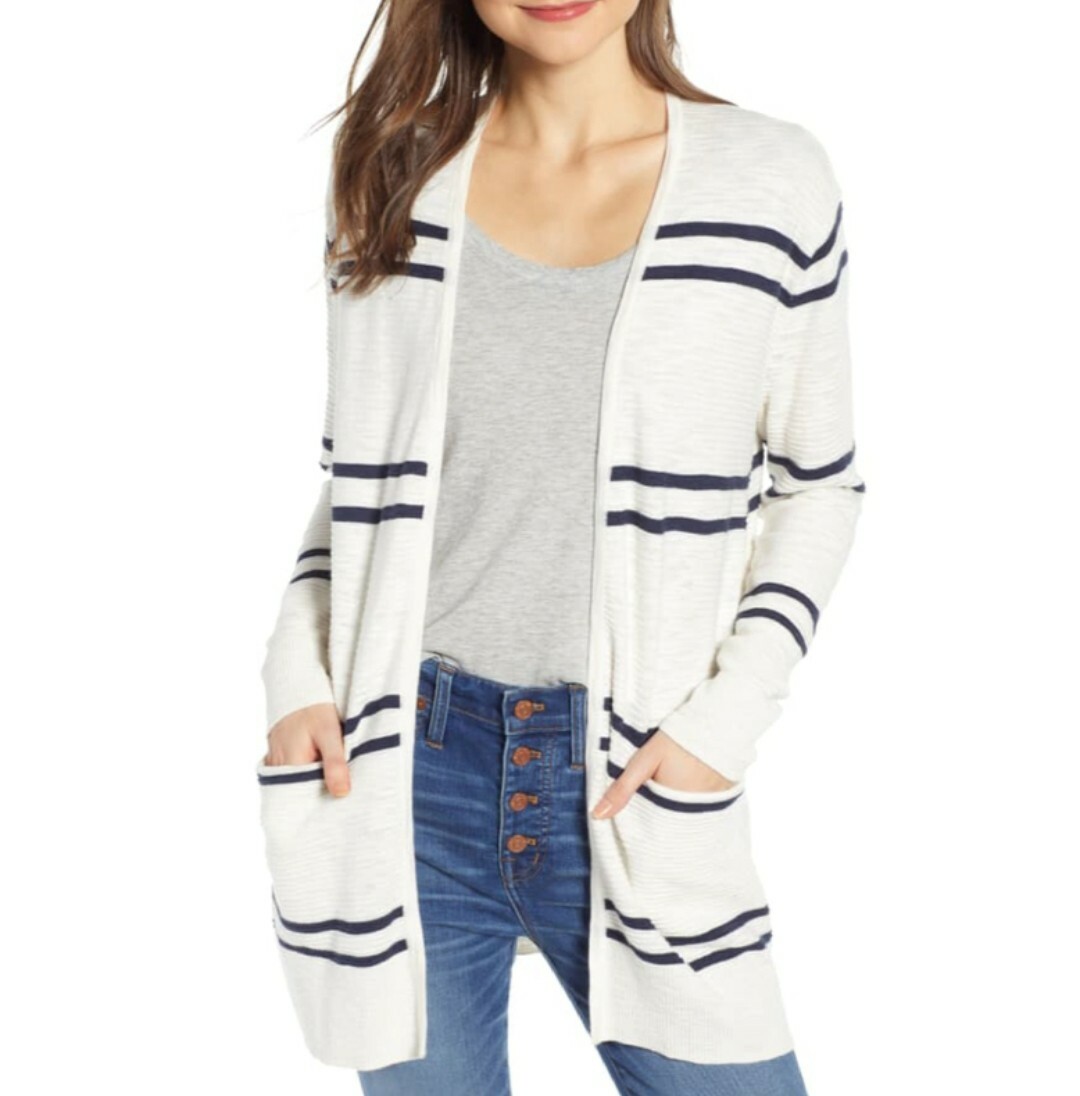 Stripe Summer Ryder Cardigan Sweater 